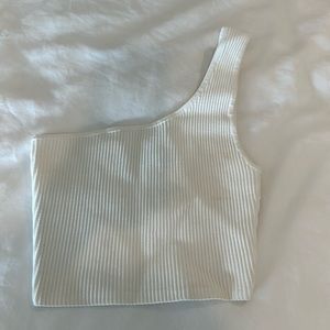 Ribbed Aritzia top one shoulder